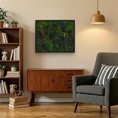 'Forest Rain 2' Original Abstract Painting by Áine Hayes