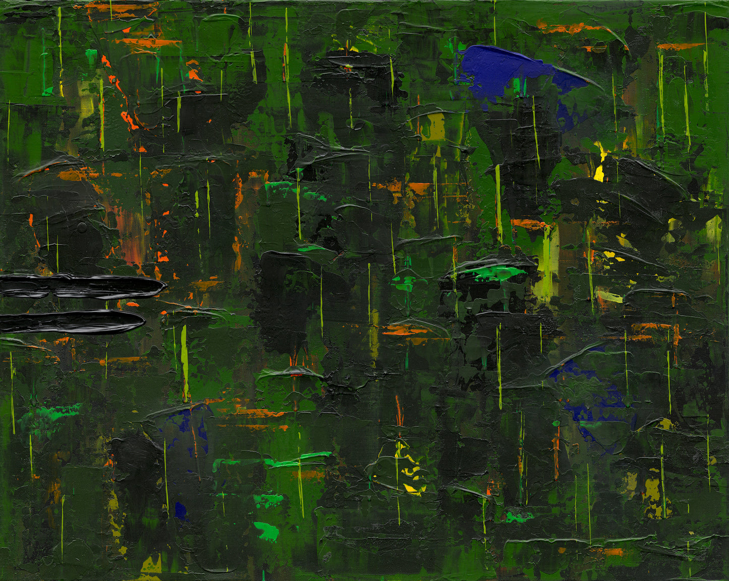 'Forest Rain 2' Original Abstract Painting by Áine Hayes