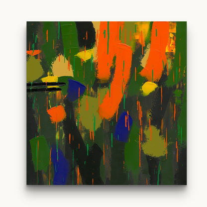 'Forest Rain' Original Abstract Painting by Áine Hayes