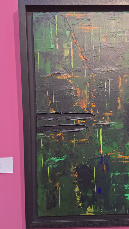 'Forest Rain 2' Original Abstract Painting by Áine Hayes