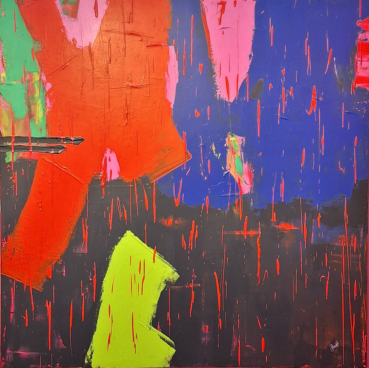 'Somewhere Between' Original Abstract Painting by Áine Hayes
