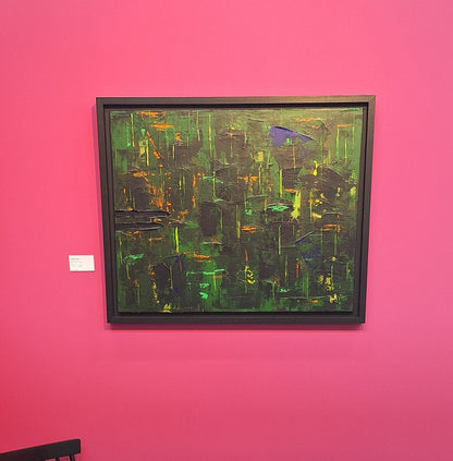 'Forest Rain 2' Original Abstract Painting by Áine Hayes
